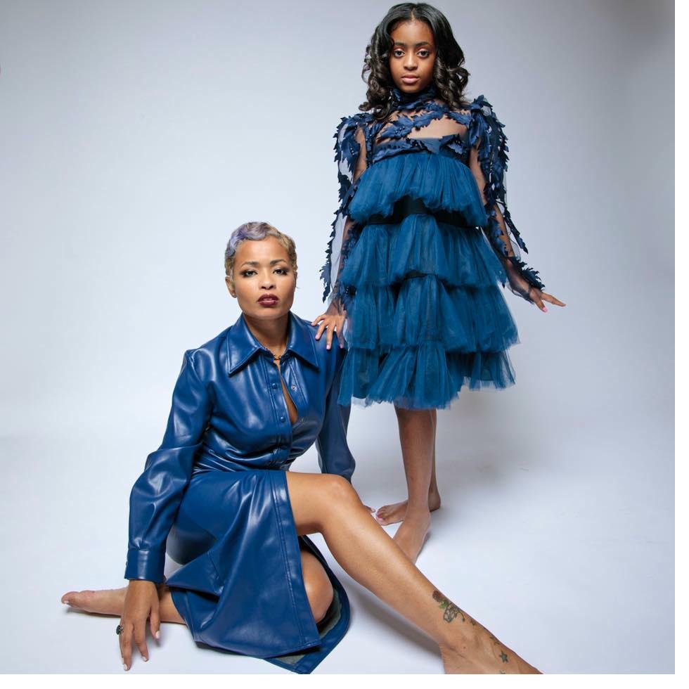 Blue editorial photoshoot